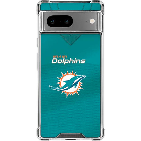 NFL Miami Dolphins Team Jersey Google Pixel 7a Clear Case